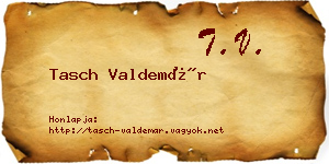 Tasch Valdemár névjegykártya